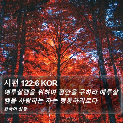 시편 122:6 KOR Bible Verse Image