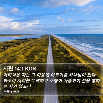 시편 14:1 KOR Bible Verse Image