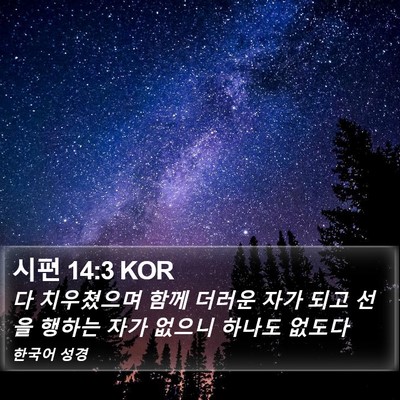 시편 14:3 KOR Bible Verse Image