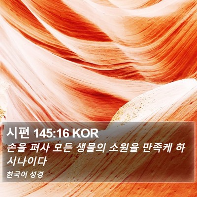 시편 145:16 KOR Bible Verse Image