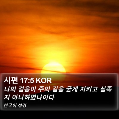 시편 17:5 KOR Bible Verse Image