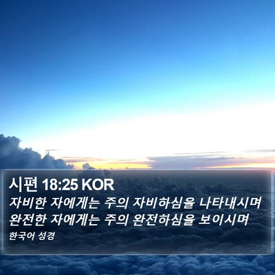 시편 18:25 KOR Bible Verse Image