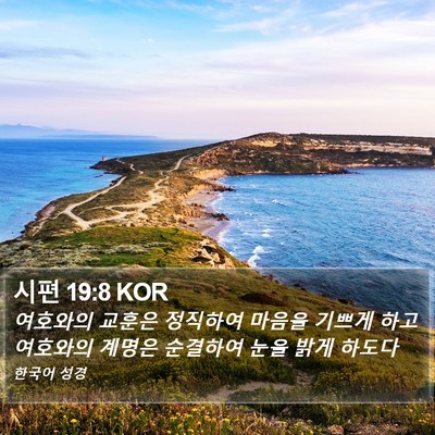 시편 19:8 KOR Bible Verse Image