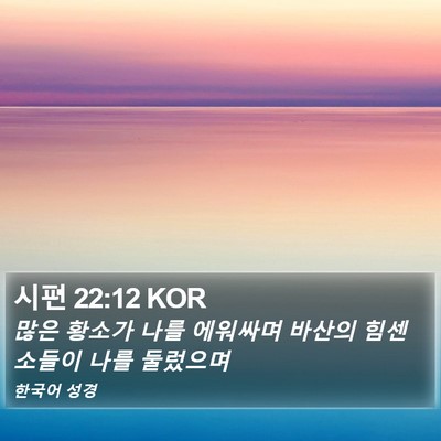 시편 22:12 KOR Bible Verse Image