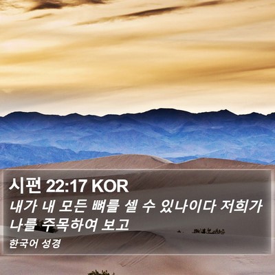 시편 22:17 KOR Bible Verse Image