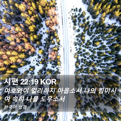 시편 22:19 KOR Bible Verse Image