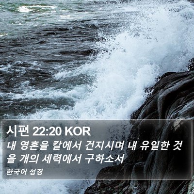 시편 22:20 KOR Bible Verse Image