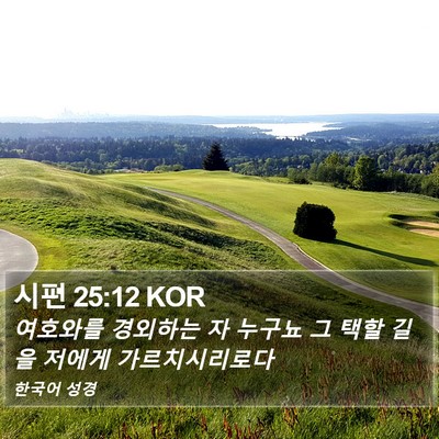 시편 25:12 KOR Bible Verse Image