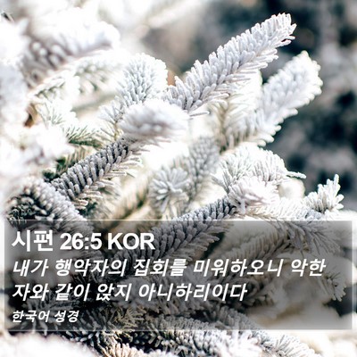 시편 26:5 KOR Bible Verse Image