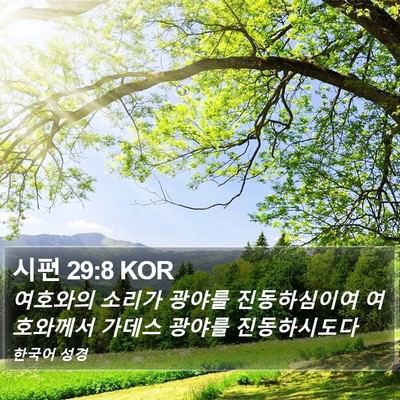 시편 29:8 KOR Bible Verse Image