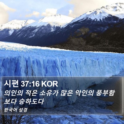 시편 37:16 KOR Bible Verse Image