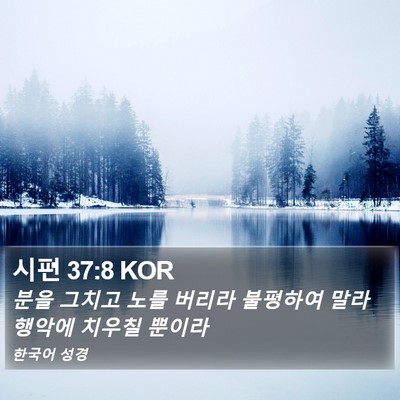시편 37:8 KOR Bible Verse Image