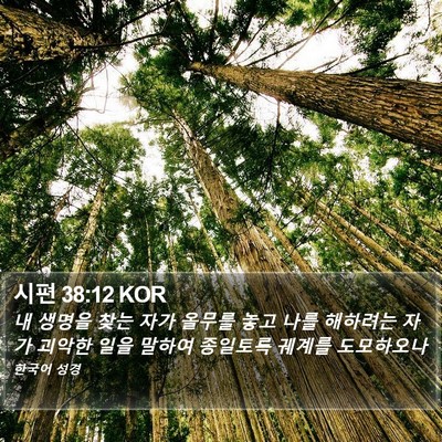 시편 38:12 KOR Bible Verse Image