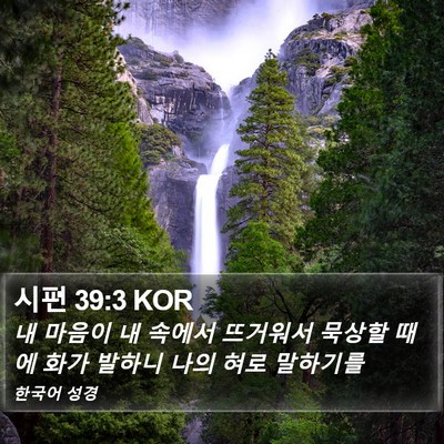 시편 39:3 KOR Bible Verse Image