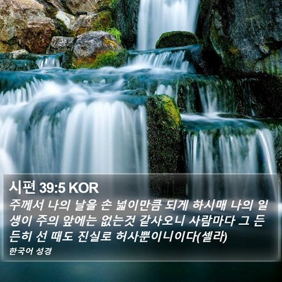 시편 39:5 KOR Bible Verse Image