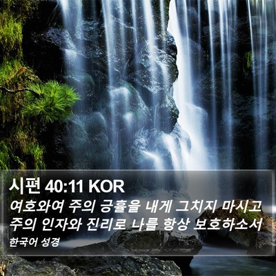 시편 40:11 KOR Bible Verse Image