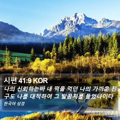 시편 41:9 KOR Bible Verse Image