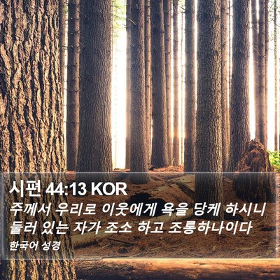 시편 44:13 KOR Bible Verse Image