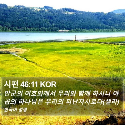 시편 46:11 KOR Bible Verse Image