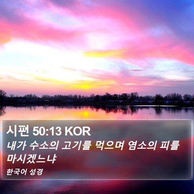 시편 50:13 KOR Bible Verse Image