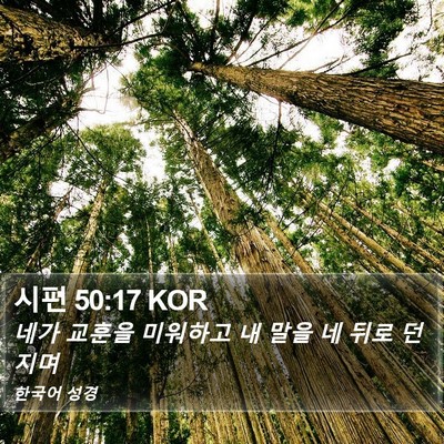 시편 50:17 KOR Bible Verse Image