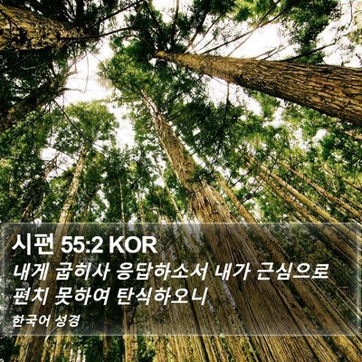 시편 55:2 KOR Bible Verse Image