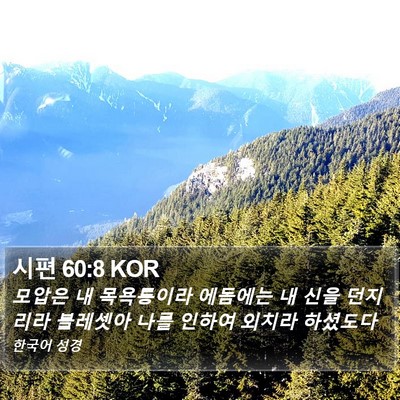 시편 60:8 KOR Bible Verse Image