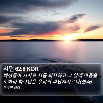 시편 62:8 KOR Bible Verse Image