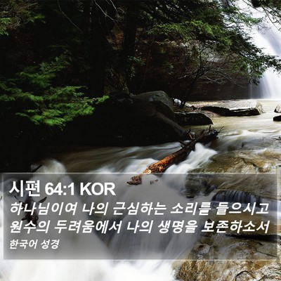 시편 64:1 KOR Bible Verse Image