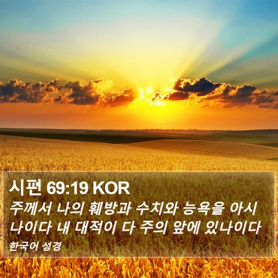 시편 69:19 KOR Bible Verse Image