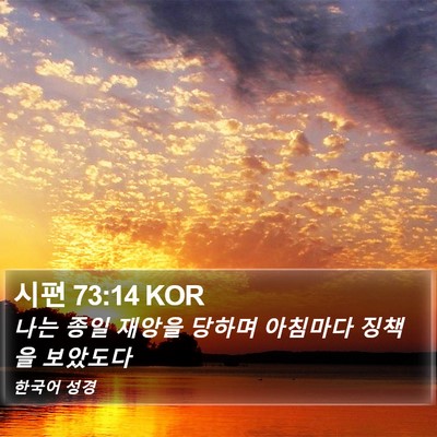 시편 73:14 KOR Bible Verse Image