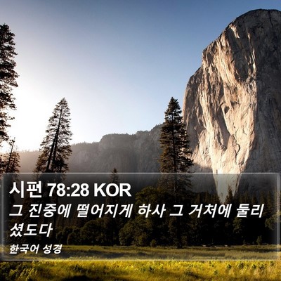 시편 78:28 KOR Bible Verse Image