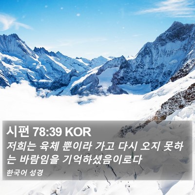 시편 78:39 KOR Bible Verse Image