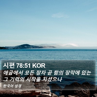시편 78:51 KOR Bible Verse Image