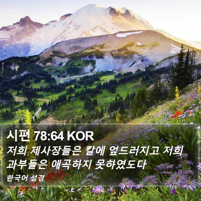 시편 78:64 KOR Bible Verse Image