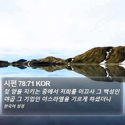 시편 78:71 KOR Bible Verse Image