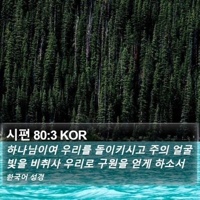 시편 80:3 KOR Bible Verse Image