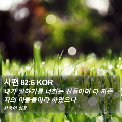 시편 82:6 KOR Bible Verse Image