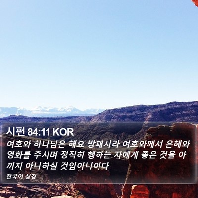 시편 84:11 KOR Bible Verse Image