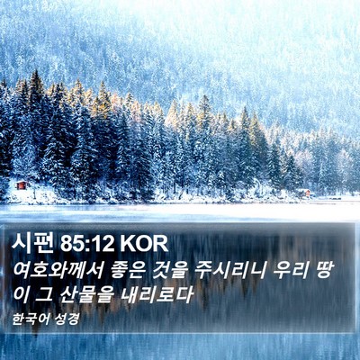 시편 85:12 KOR Bible Verse Image