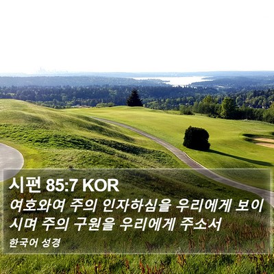 시편 85:7 KOR Bible Verse Image