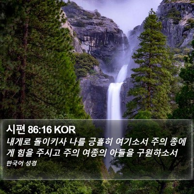 시편 86:16 KOR Bible Verse Image