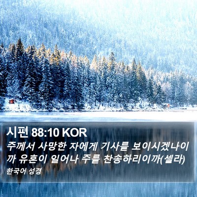 시편 88:10 KOR Bible Verse Image