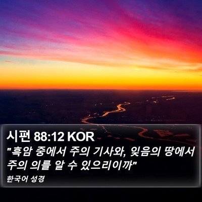 시편 88:12 KOR Bible Verse Image