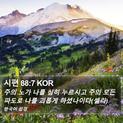 시편 88:7 KOR Bible Verse Image