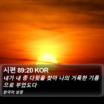 시편 89:20 KOR Bible Verse Image