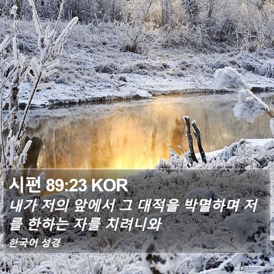 시편 89:23 KOR Bible Verse Image
