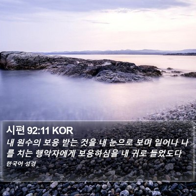 시편 92:11 KOR Bible Verse Image