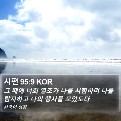 시편 95:9 KOR Bible Verse Image