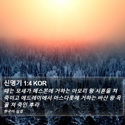 신명기 1:4 KOR Bible Verse Image